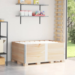 vidaXL palešu apmales, 3 gab., 150x100 cm, priedes masīvkoks