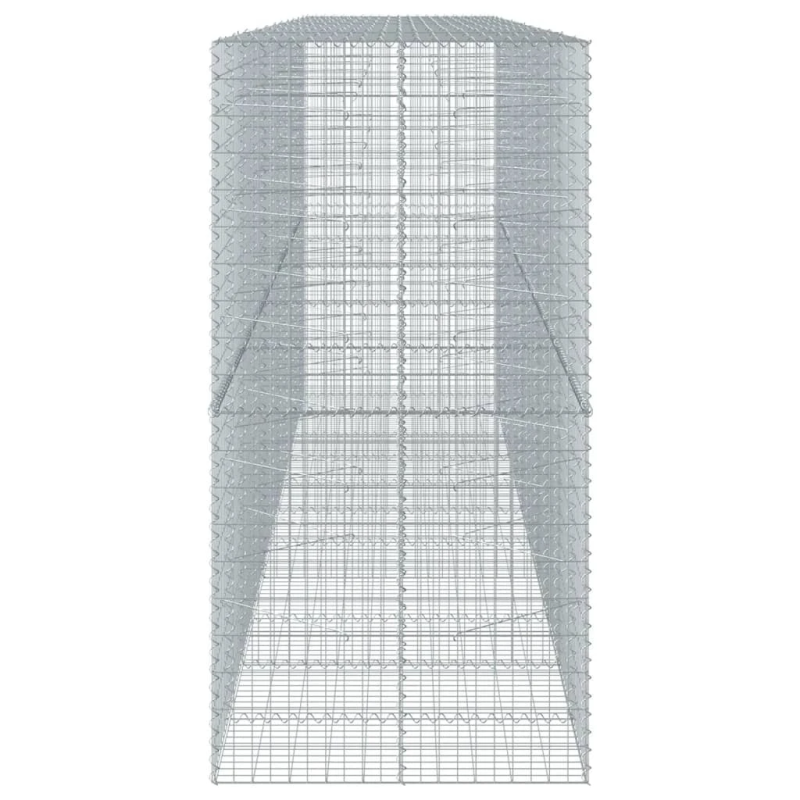 vidaXL gabiona grozs ar vāku, 550x100x200 cm, cinkota dzelzs