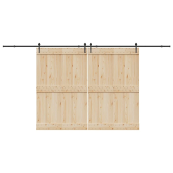 vidaXL bīdāmo durvju sistēma, 427 cm, melns tērauds