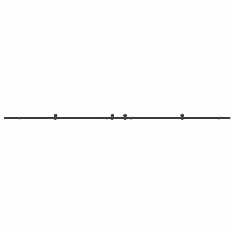 vidaXL bīdāmo durvju sistēma, 427 cm, melns tērauds