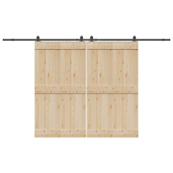 vidaXL Stumdomų durų įrangos rinkinys, juodos sp., 366 cm, plienas