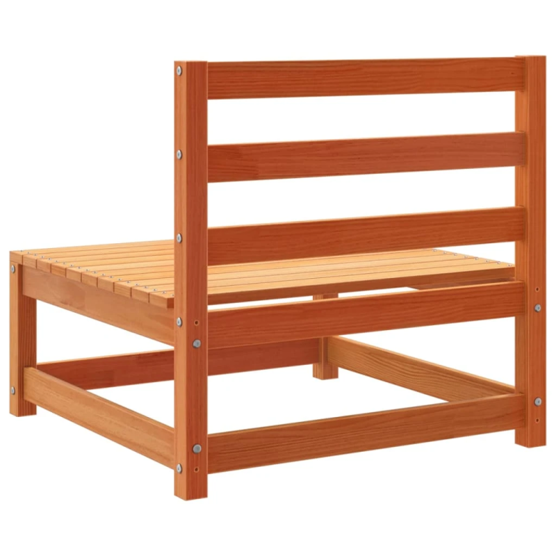 vidaXL 9-daļīgs dārza dīvānu komplekts, vaska brūnas priedes masīvkoks