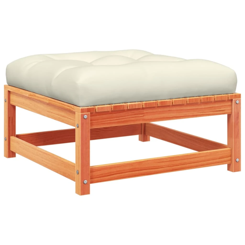 vidaXL 9-daļīgs dārza dīvānu komplekts, matrači, brūns priedes koks