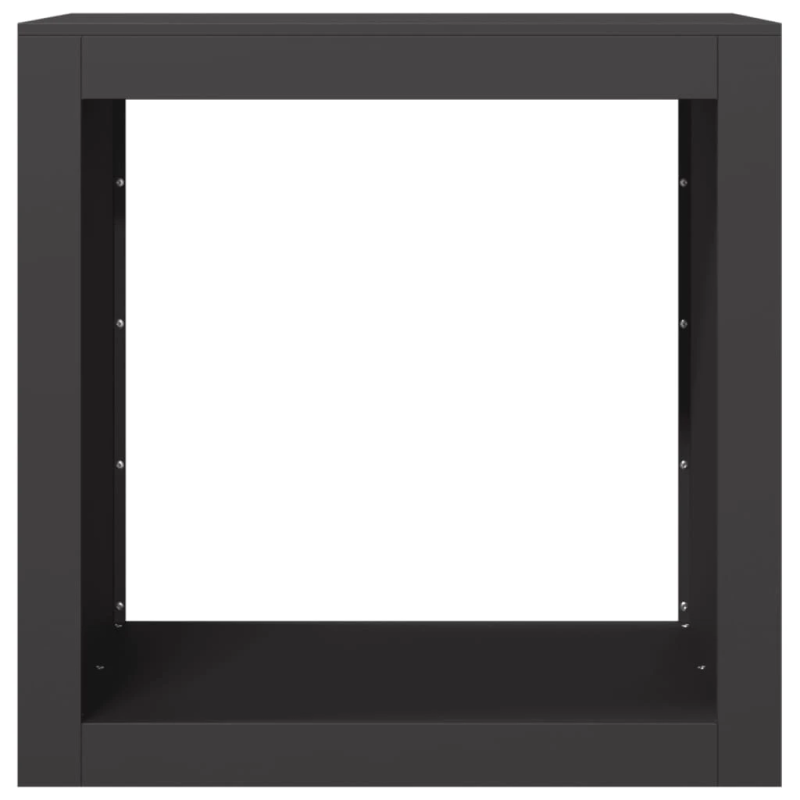 vidaXL malkas uzglabāšanas statīvs, melns, 60x40x60 cm, tērauds