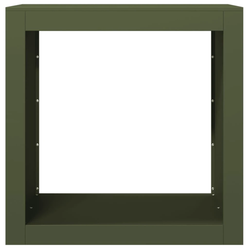 vidaXL malkas uzglabāšanas statīvs, zaļa, 60x40x60 cm, tērauds