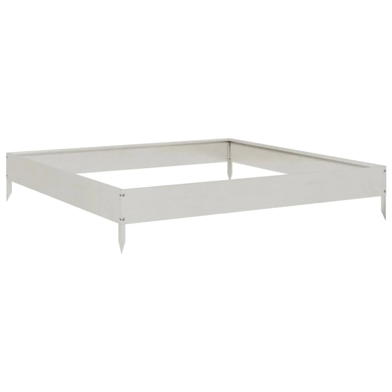 vidaXL augstā dārza puķu kaste, 100x100x18,5 cm, nerūsējošs tērauds