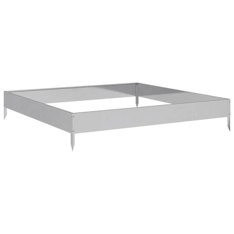 vidaXL augstā dārza puķu kaste, 100x100x18,5 cm, cinkots tērauds