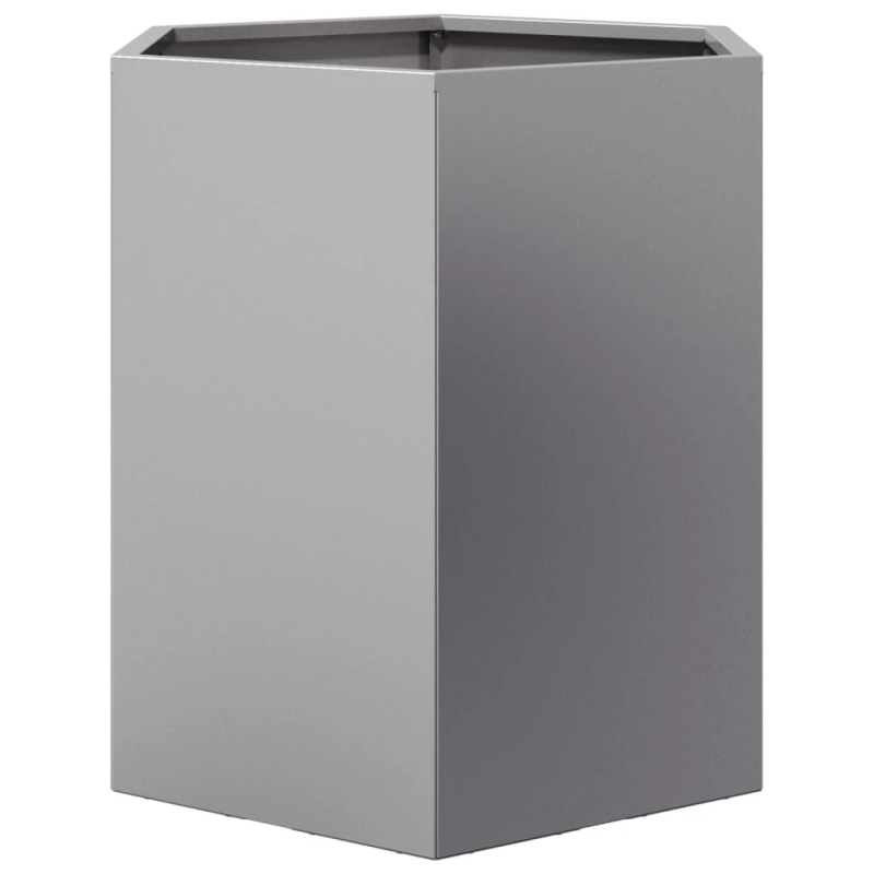 vidaXL dārza puķu kastes, 2gab., sešstūra, 46x40x45cm, cinkots tērauds