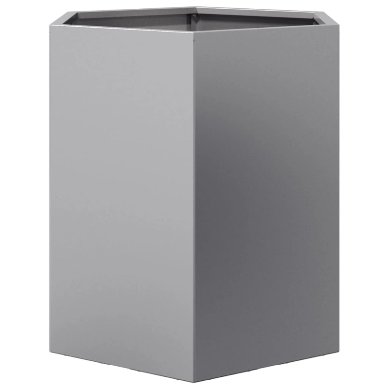 vidaXL dārza puķu kastes, 2gab., sešstūra, 46x40x45cm, cinkots tērauds