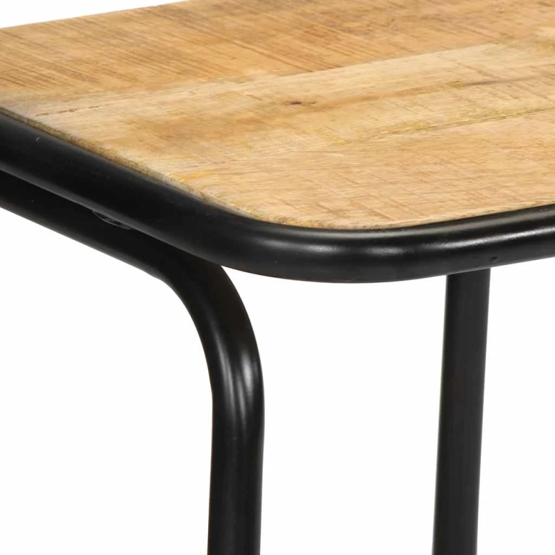 vidaXL bāra krēsli, 4 gab., 46x35,5x80 cm, masīvkoka raupja mango