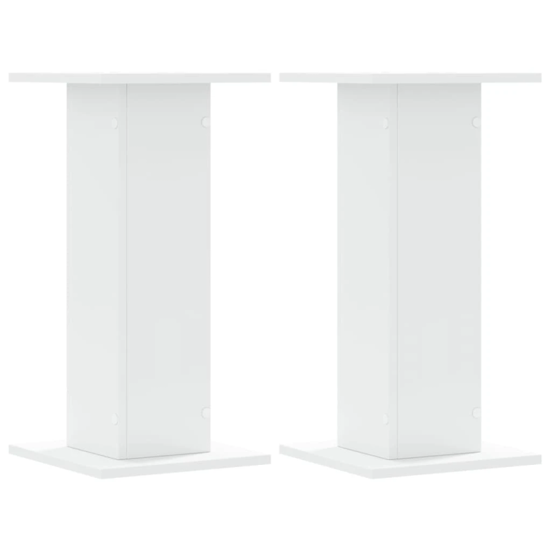 vidaXL skaļruņu statīvi, 2 gab., balti, 30x30x60 cm, inženierijas koks