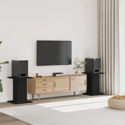 vidaXL skaļruņu statīvi, 2 gab., melni, 30x30x60 cm, inženierijas koks