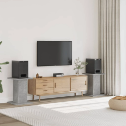 vidaXL skaļruņu statīvi, 2 gab., betona pelēks, 30x30x60 cm, koks