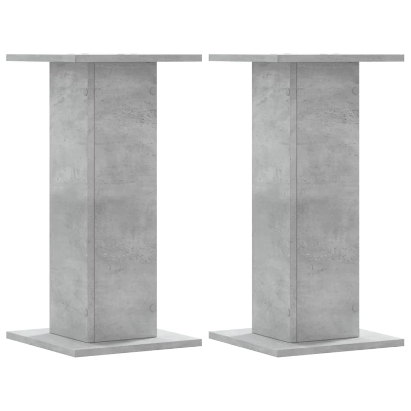 vidaXL skaļruņu statīvi, 2 gab., betona pelēks, 30x30x60 cm, koks