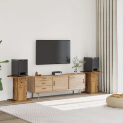 vidaXL skaļruņu statīvi, 2 gab., veca koka krāsā, 30x30x60 cm, koks