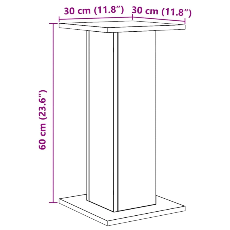 vidaXL skaļruņu statīvi, 2 gab., koka krāsa, 30x30x60 cm, koks