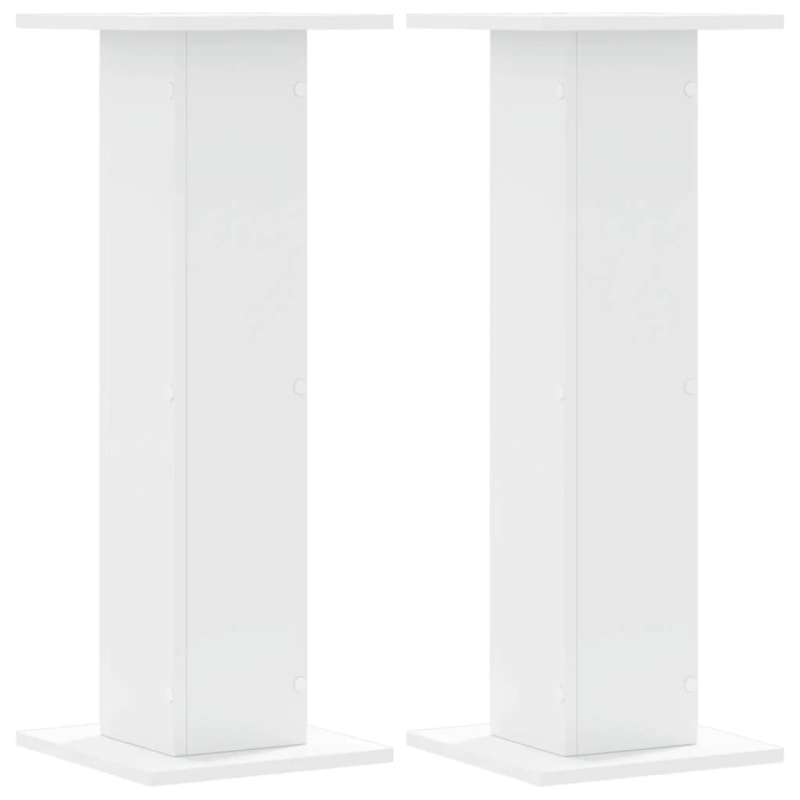 vidaXL skaļruņu statīvi, 2 gab., balti, 30x30x80 cm, inženierijas koks