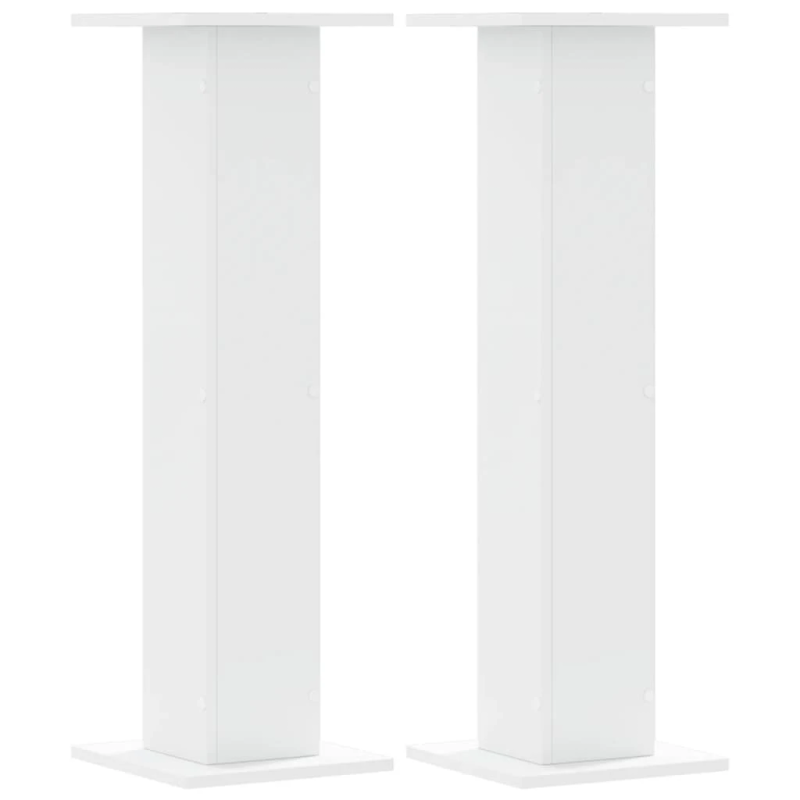 vidaXL skaļruņu statīvi, 2 gab., balti, 30x30x95 cm, inženierijas koks