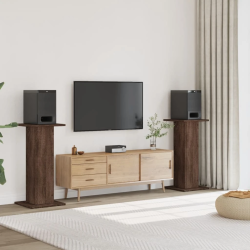 vidaXL skaļruņu statīvi, 2 gab., brūna ozola, 30x30x95 cm, koks