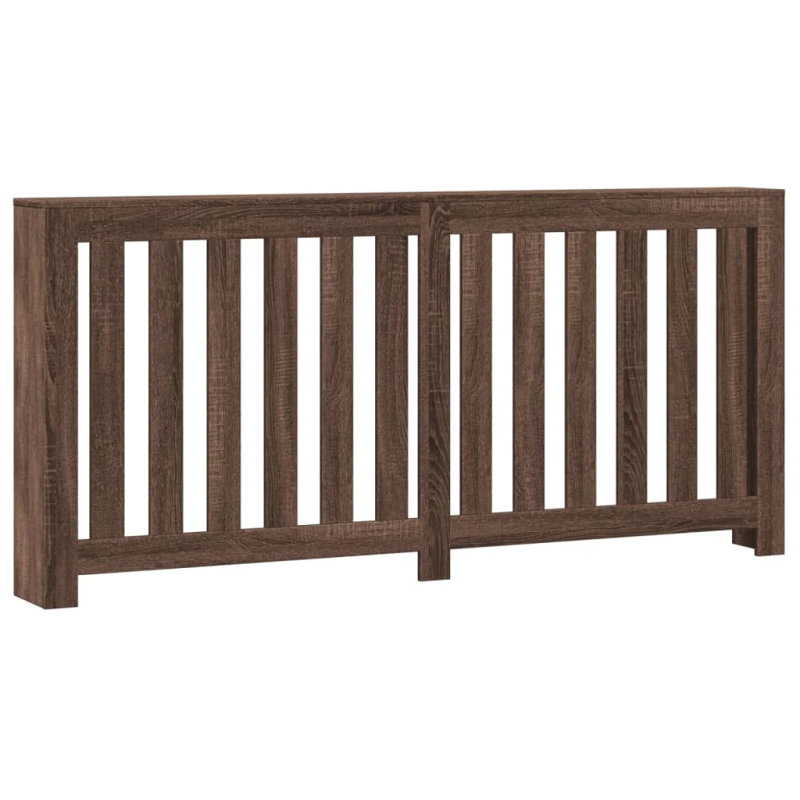 vidaXL radiatora pārsegs, brūna ozola, 175x20x82 cm, inženierijas koks