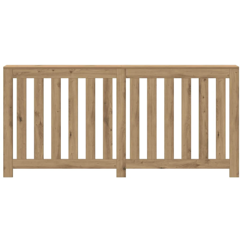 vidaXL radiatora pārsegs, koka krāsa, 175x20x82 cm, inženierijas koks