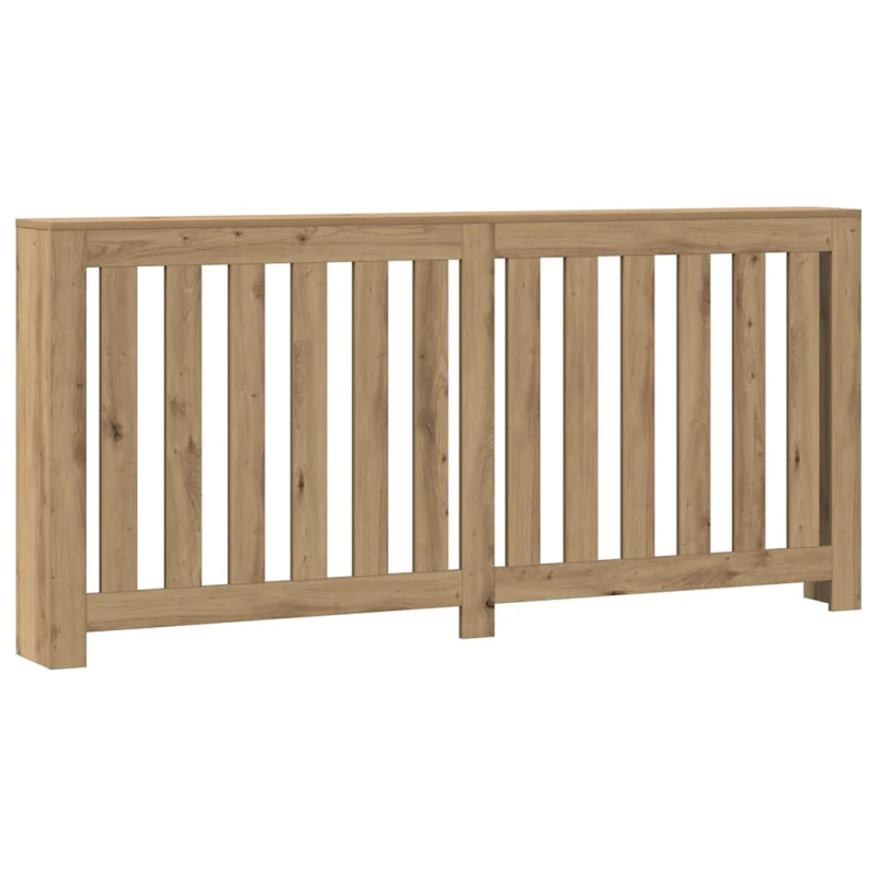 vidaXL radiatora pārsegs, koka krāsa, 175x20x82 cm, inženierijas koks