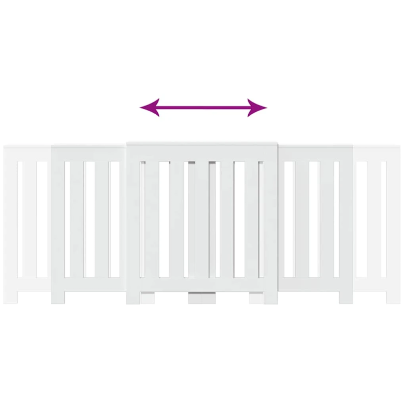 vidaXL radiatora pārsegs, balts, 205x21,5x83,5 cm, inženierijas koks