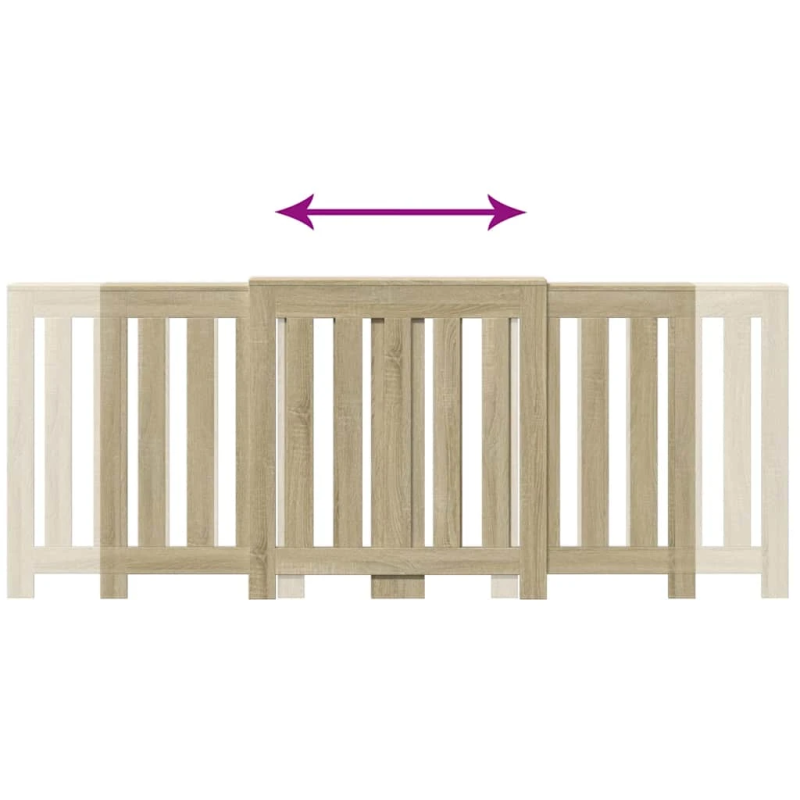 vidaXL radiatora pārsegs, ozola, 205x21,5x83,5 cm, inženierijas koks