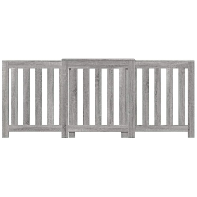 vidaXL radiatora pārsegs, pelēka ozola, 205x21,5x83,5 cm, koks