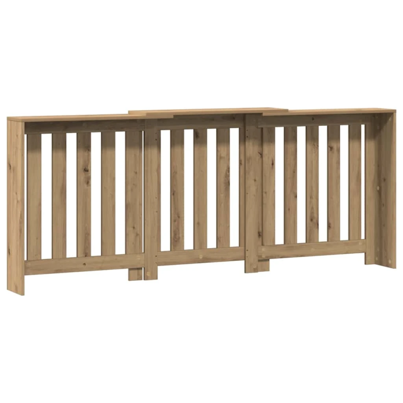 vidaXL radiatora pārsegs, koka krāsa, 205x21,5x83,5 cm, koks