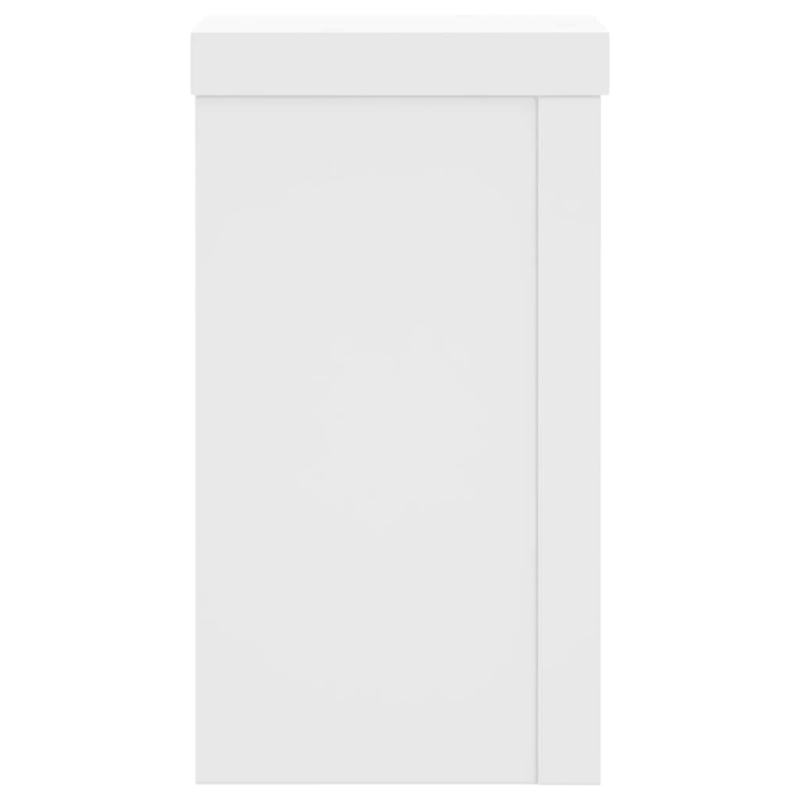 vidaXL augu statīvi, 2 gab., balti, 10x10x18 cm, inženierijas koks