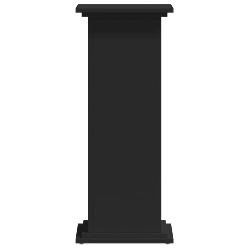 vidaXL augu plaukts, melns, 33x33x80 cm, inženierijas koks