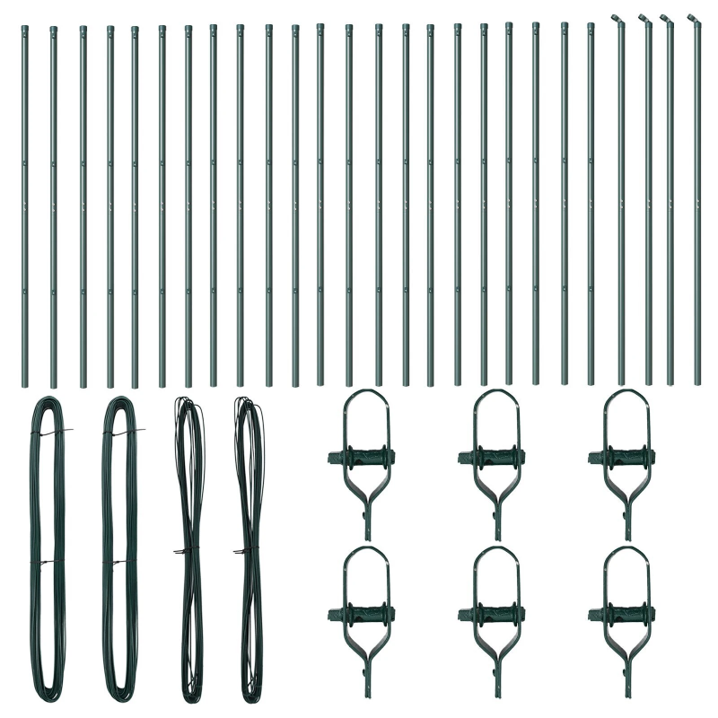 vidaXL Žoga āķis 26 pcs Zaļa 3,2 x 3,2 x 190 cm