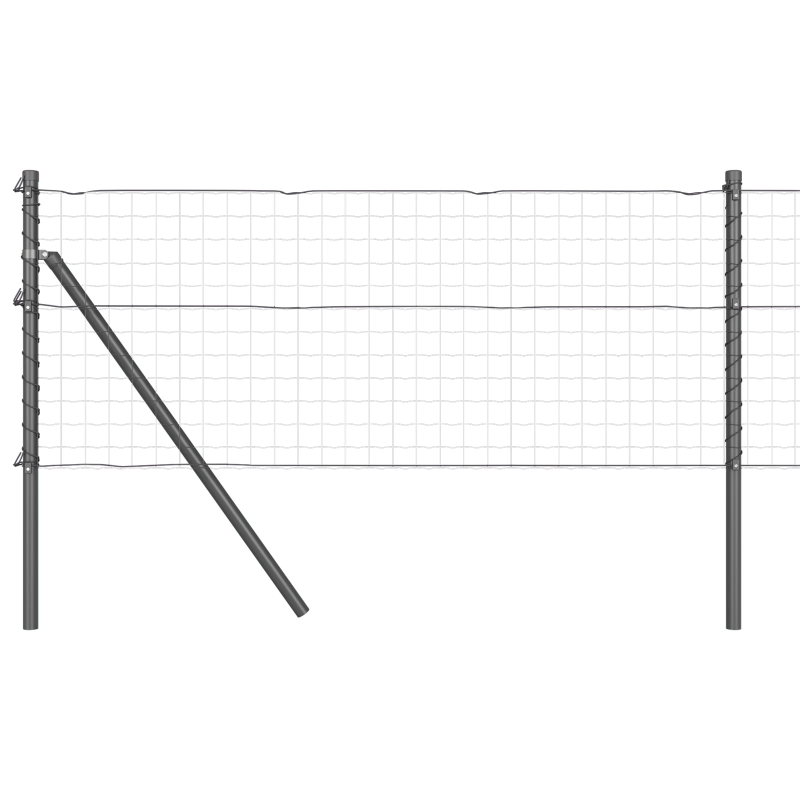 vidaXL Žoga āķis 26 pcs Pelēka 3,2 x 3,2 x 80 cm