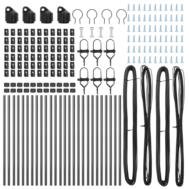 vidaXL Žoga āķis 26 pcs Pelēka 3,2 x 3,2 x 120 cm