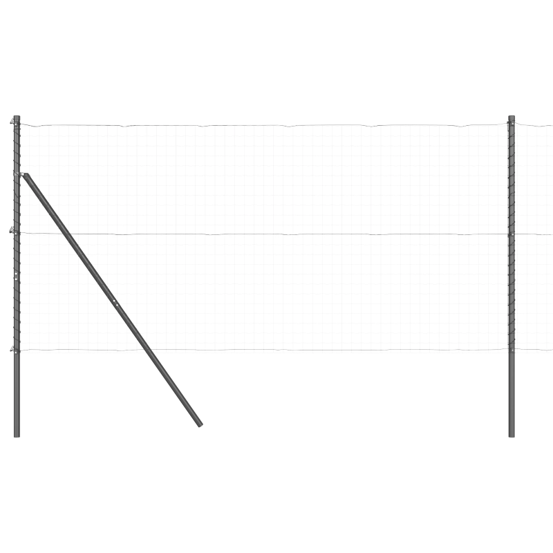 vidaXL Žoga āķis 26 pcs Pelēka 3,2 x 3,2 x 210 cm