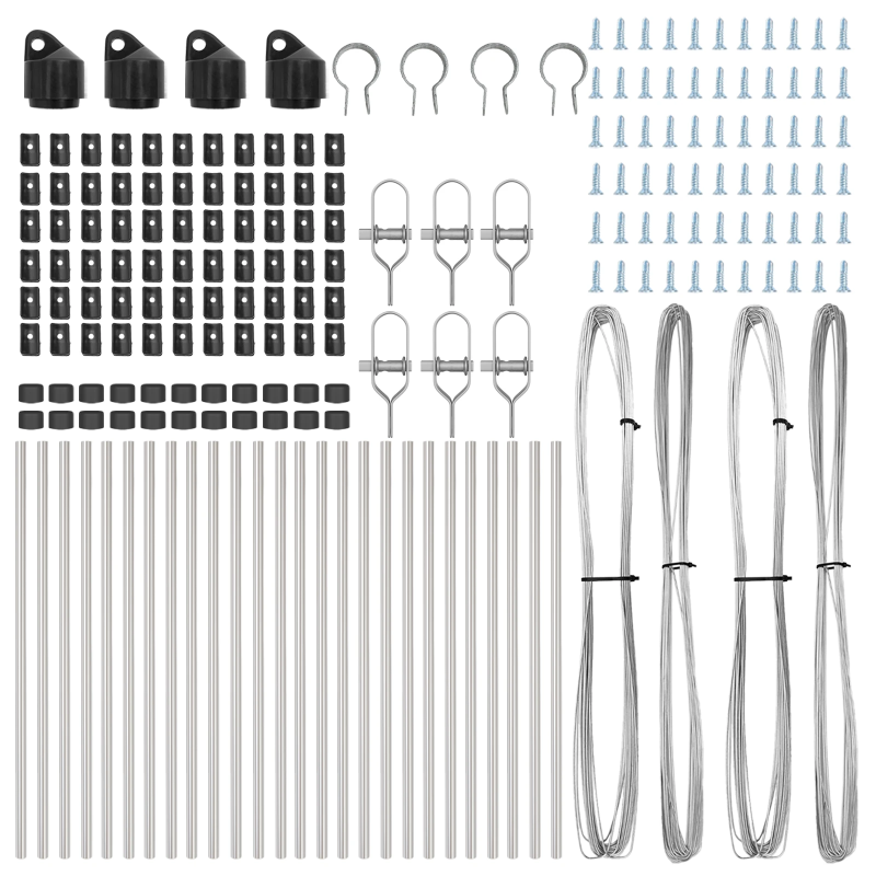 vidaXL Žoga āķis 26 pcs Pelēka 3,2 x 3,2 x 80 cm