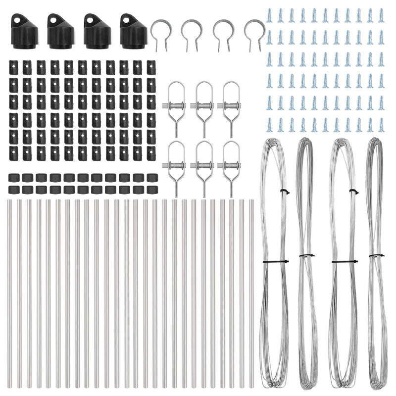 vidaXL Žoga āķis 26 pcs Pelēka 3,2 x 3,2 x 100 cm