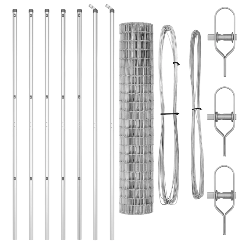 vidaXL Žogs ar stabu Sudraba 1,5 x 10 m Tērauds un PVC