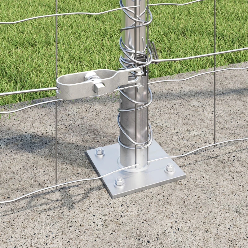 vidaXL Žogs ar stabu Sudraba 1,6 x 10 m Tērauds