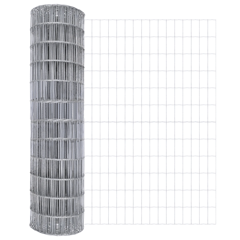 vidaXL Žogs ar stabu Sudraba 1 x 25 m Tērauds