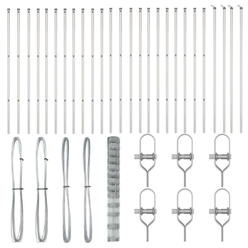 vidaXL Žoga āķis Cinkots 50 x 1,5 m Tērauds