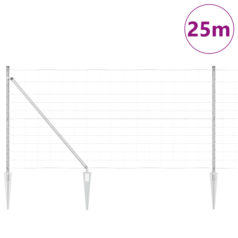 vidaXL Žoga āķis Cinkots 25 x 1,2 m Tērauds