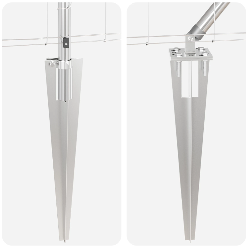 vidaXL Žoga āķis Cinkots 25 x 1,2 m Tērauds