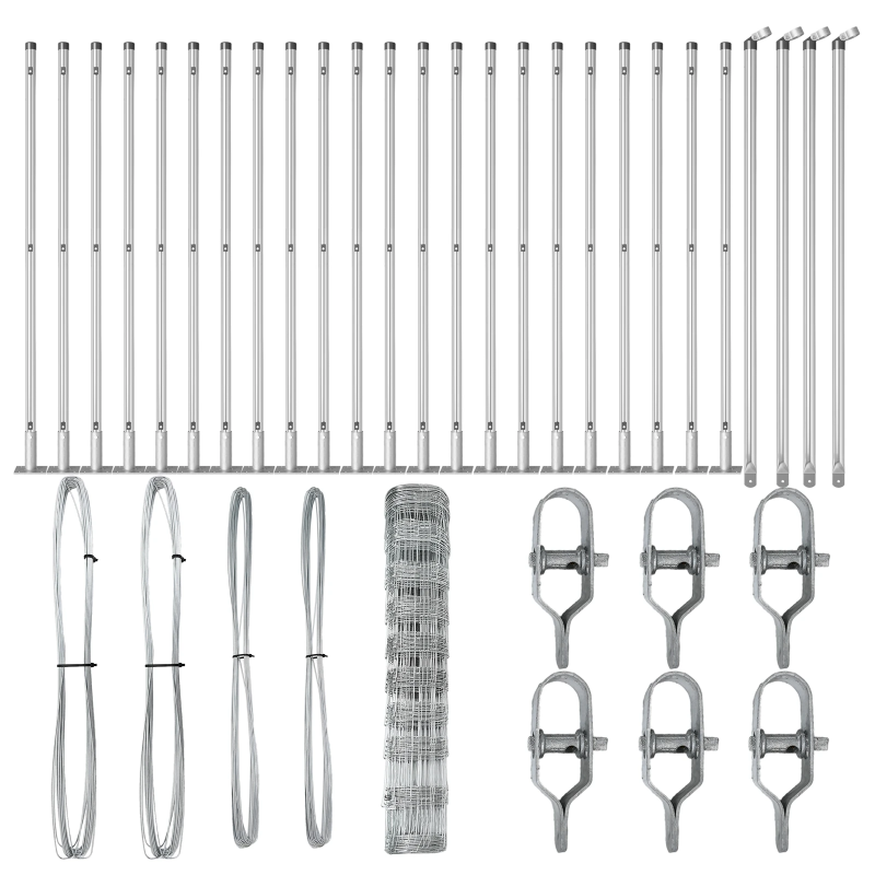 vidaXL Žoga āķis Cinkots 50 x 1 m Tērauds