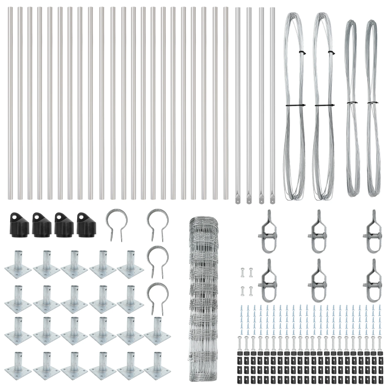 vidaXL Žoga āķis Cinkots 50 x 1 m Tērauds