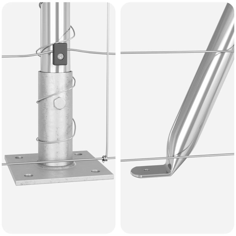 vidaXL Žoga āķis Cinkots 50 x 1,2 m Tērauds