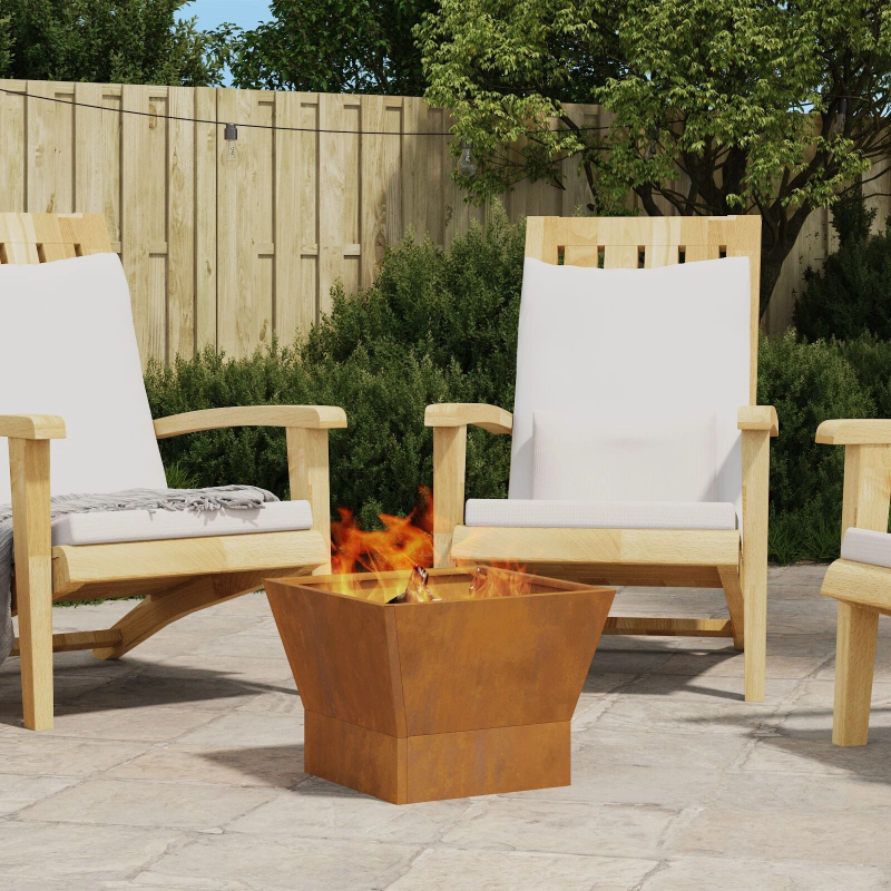 vidaXL Uguns bedre Brūna 40 x 40 x 35 cm Tērauds