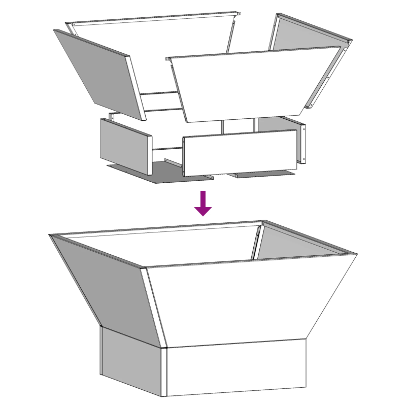 vidaXL Uguns bedre Melna 60 x 60 x 35 cm Tērauds