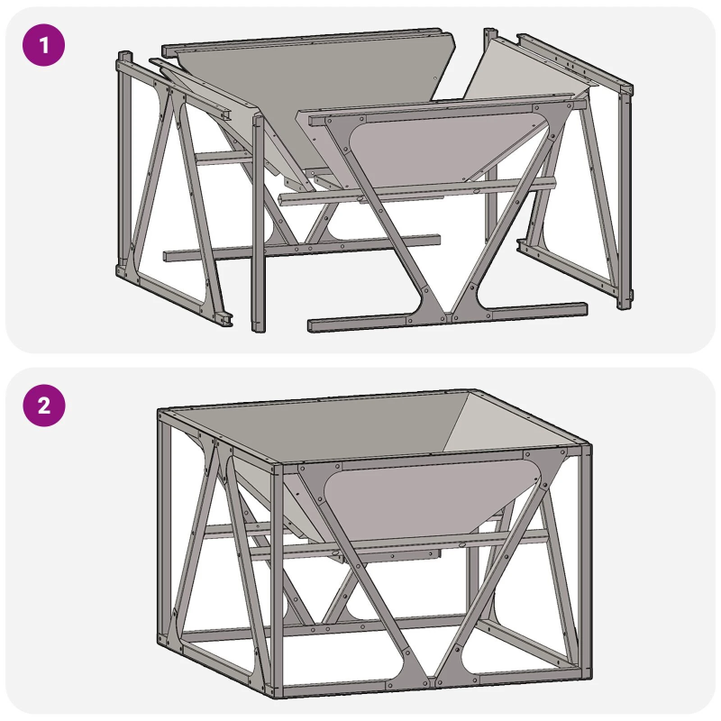 vidaXL Uguns bedre Brūna 50 x 50 x 35 cm Laika tērauds